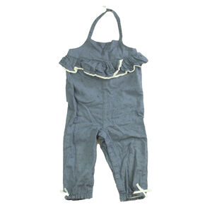 Shabby Chic Girls Blue | White Romper size: 12 Months